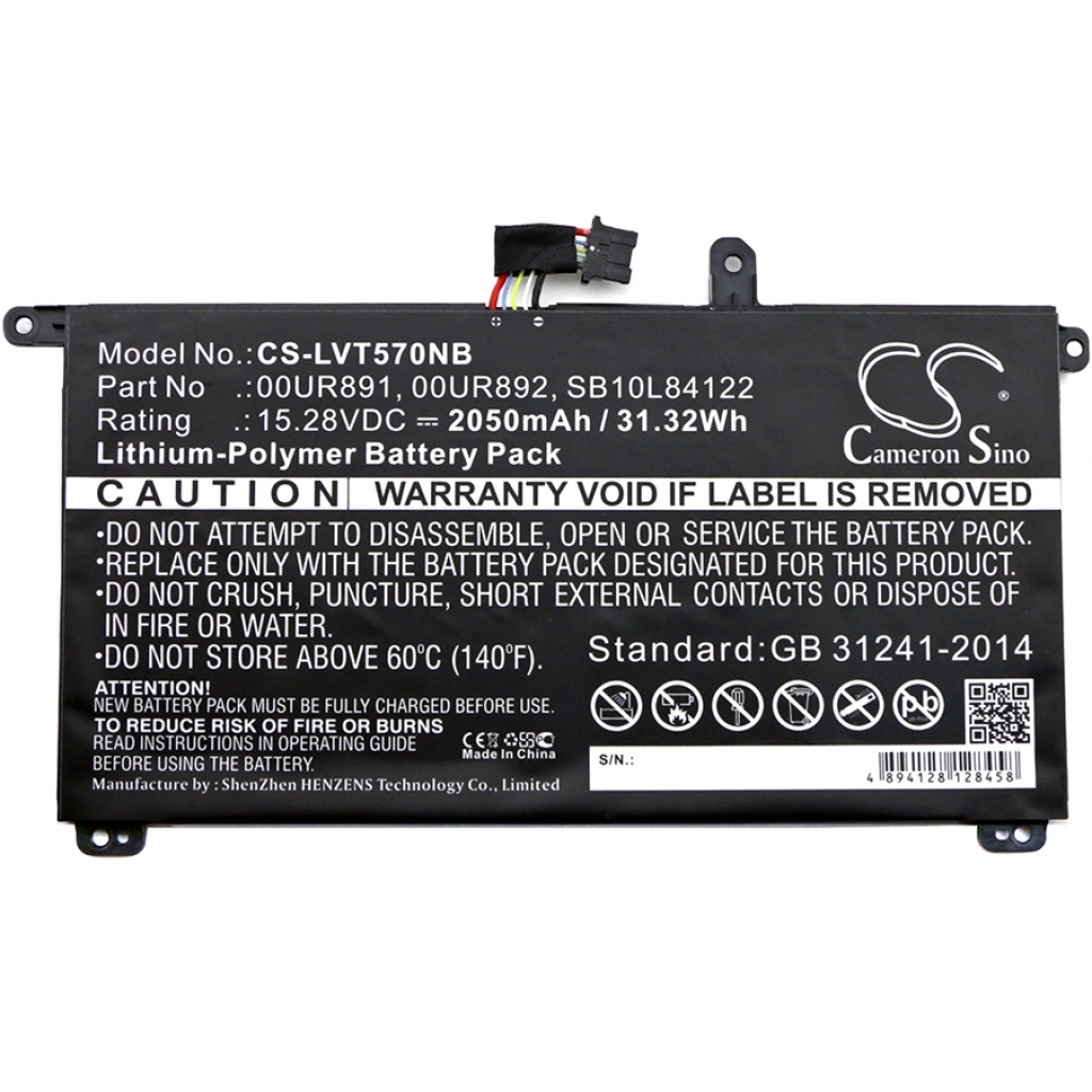 Batterier Ersätter ThinkPad P51s(20HBA00KCD)