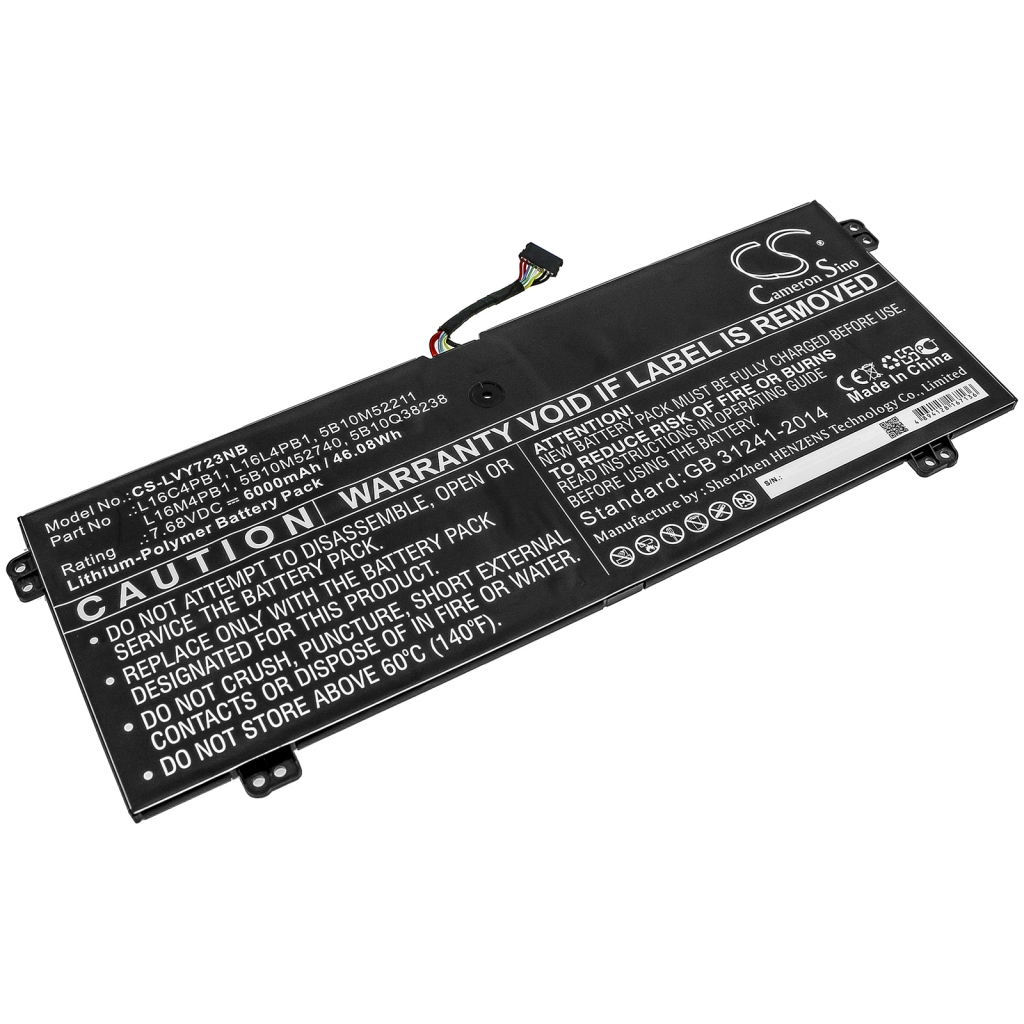 Batterier Ersätter YG 720-13IKB I5 8G 256G 10H-80X600GBAU