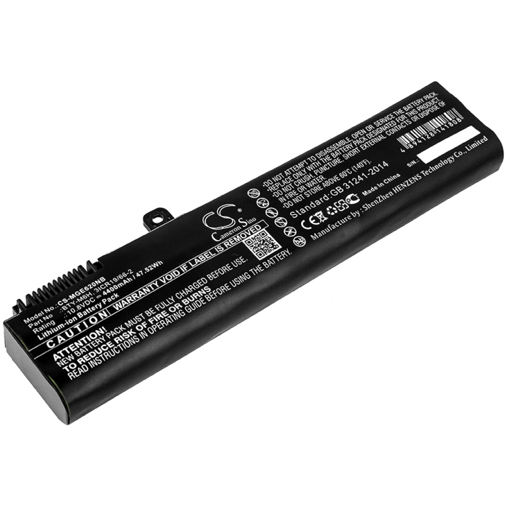 Batterier Ersätter GE62 2QE-052CN