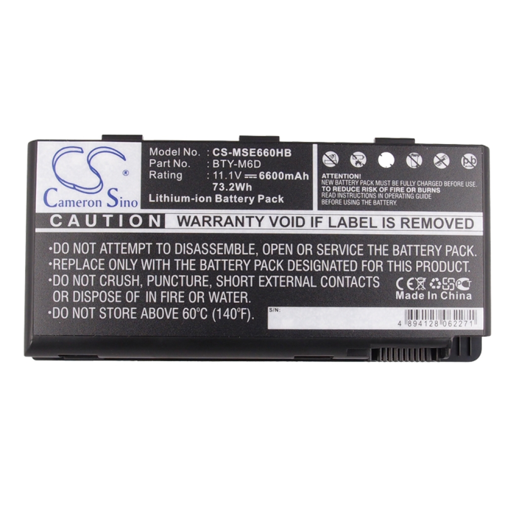 Batterier Ersätter GX660R-284UK