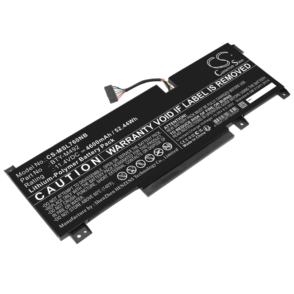 Batterier Ersätter PULSE GL66 11UEK-048TR