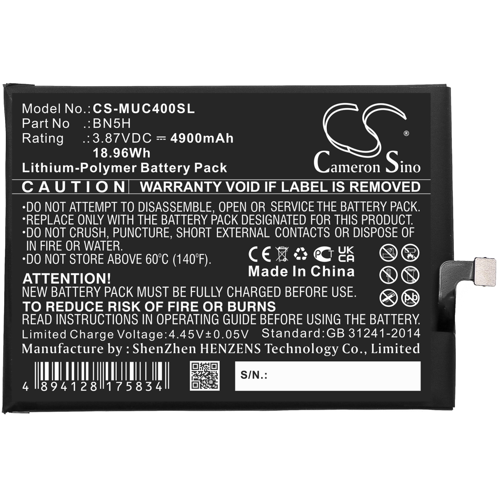 Batterier Ersätter Redmi Note 11E