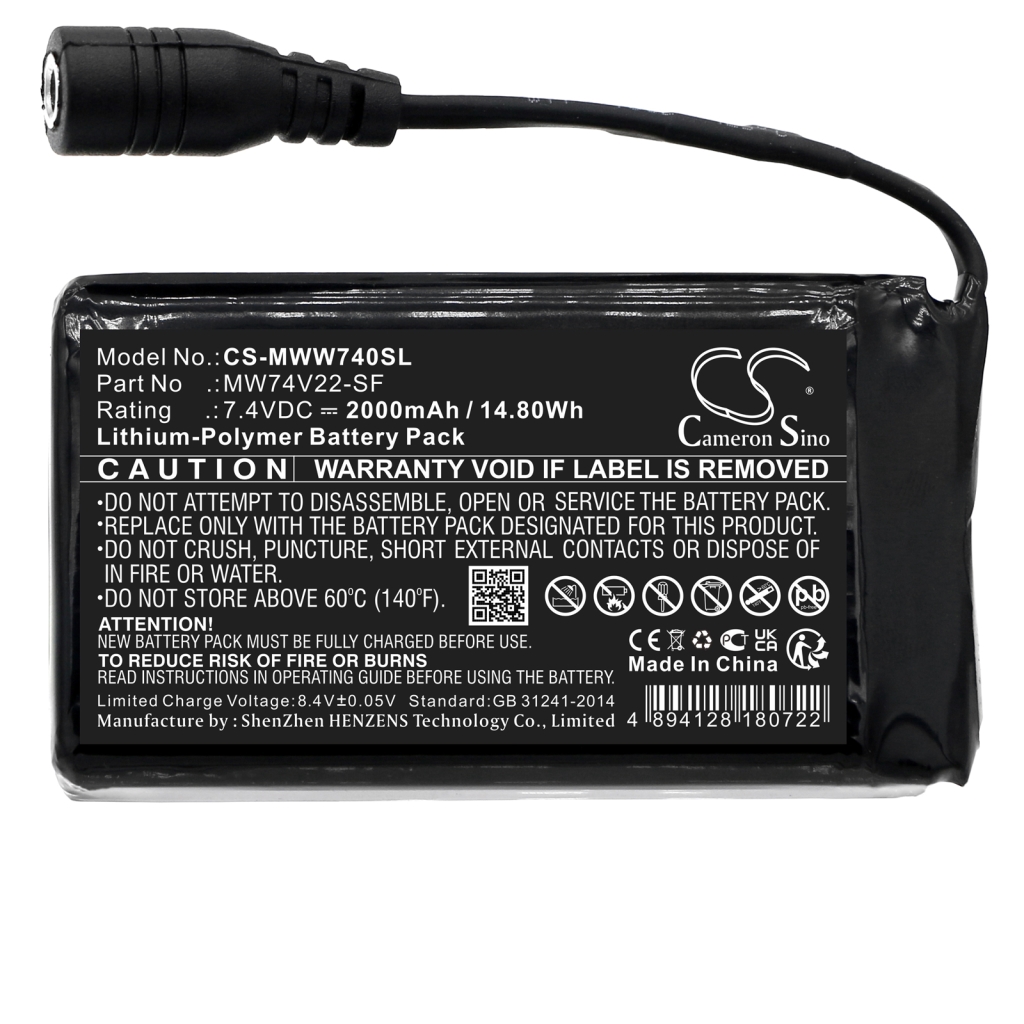 Batterier Clothes battery CS-MWW740SL