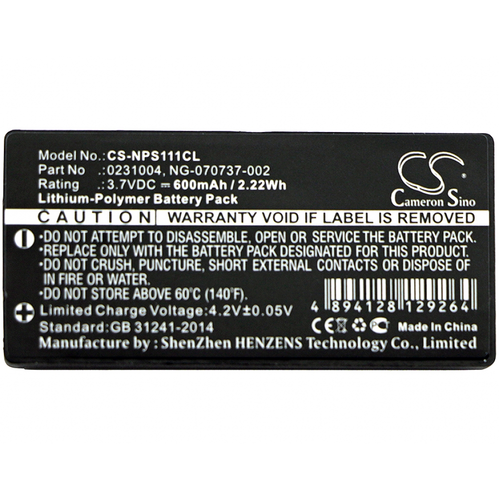 Batterier Ersätter NG-070737-002