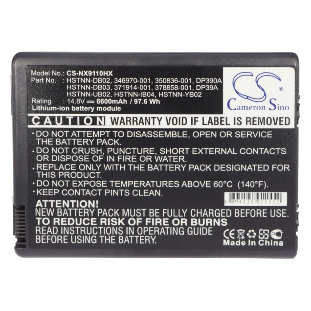 Batterier Ersätter Pavilion ZV5105US-PC896U