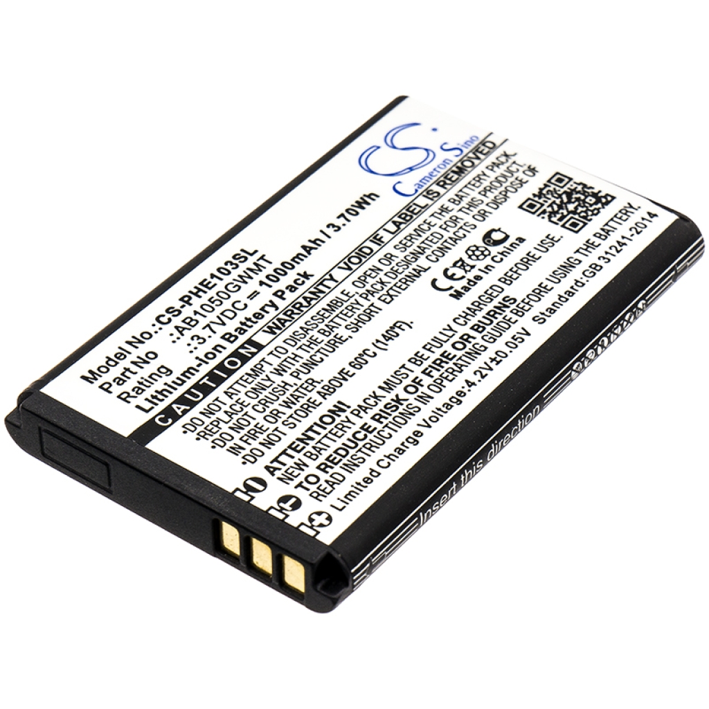 Batterier Ersätter Xenium E103