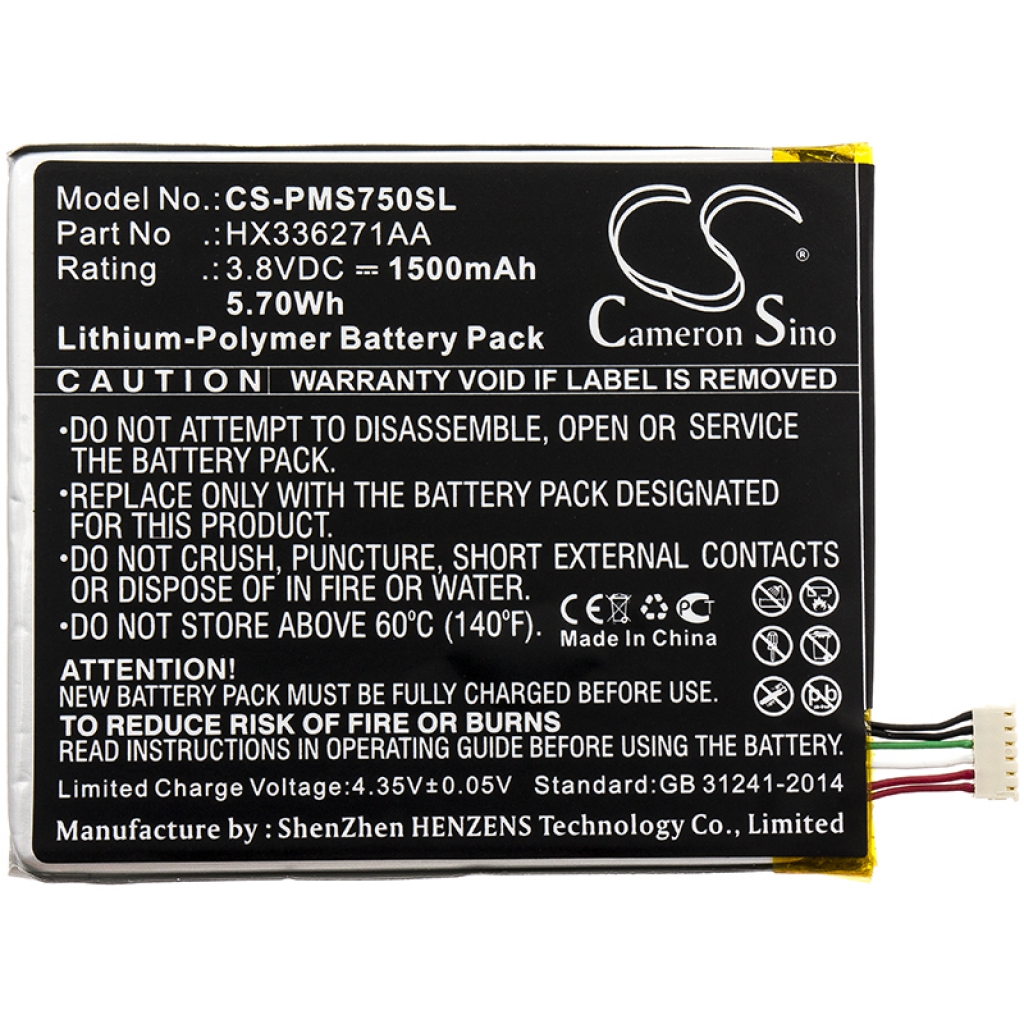 Batterier Ersätter PSP7505DUO