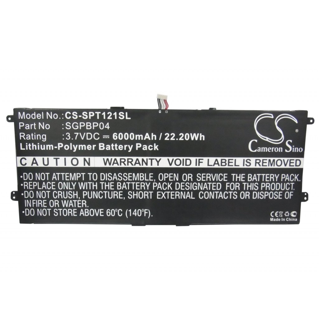 Batterier Ersätter SGPT121US/S