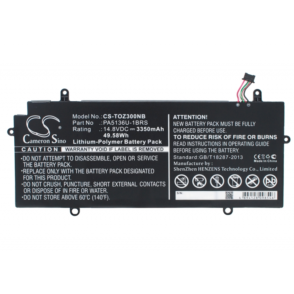 Batterier Ersätter Portege Z30-B-106
