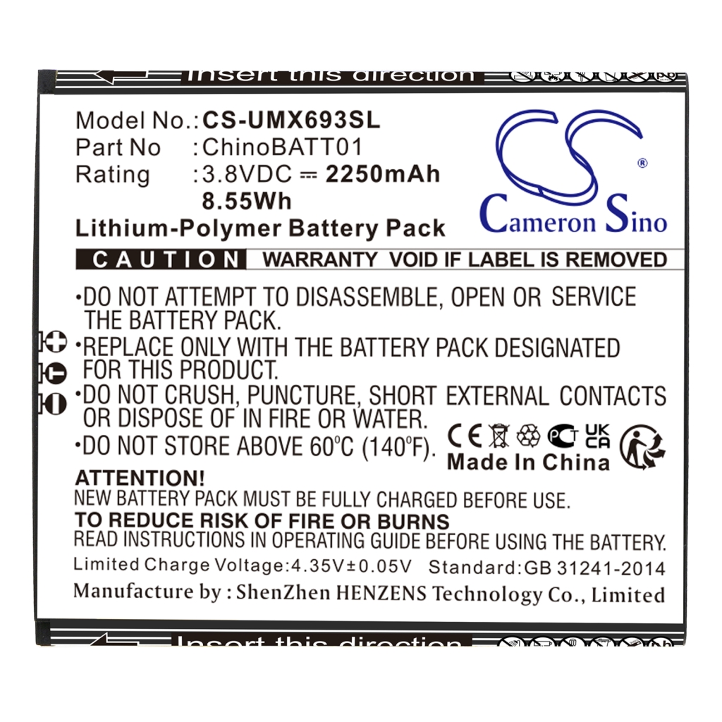 Batterier Ersätter ChinoBATT01