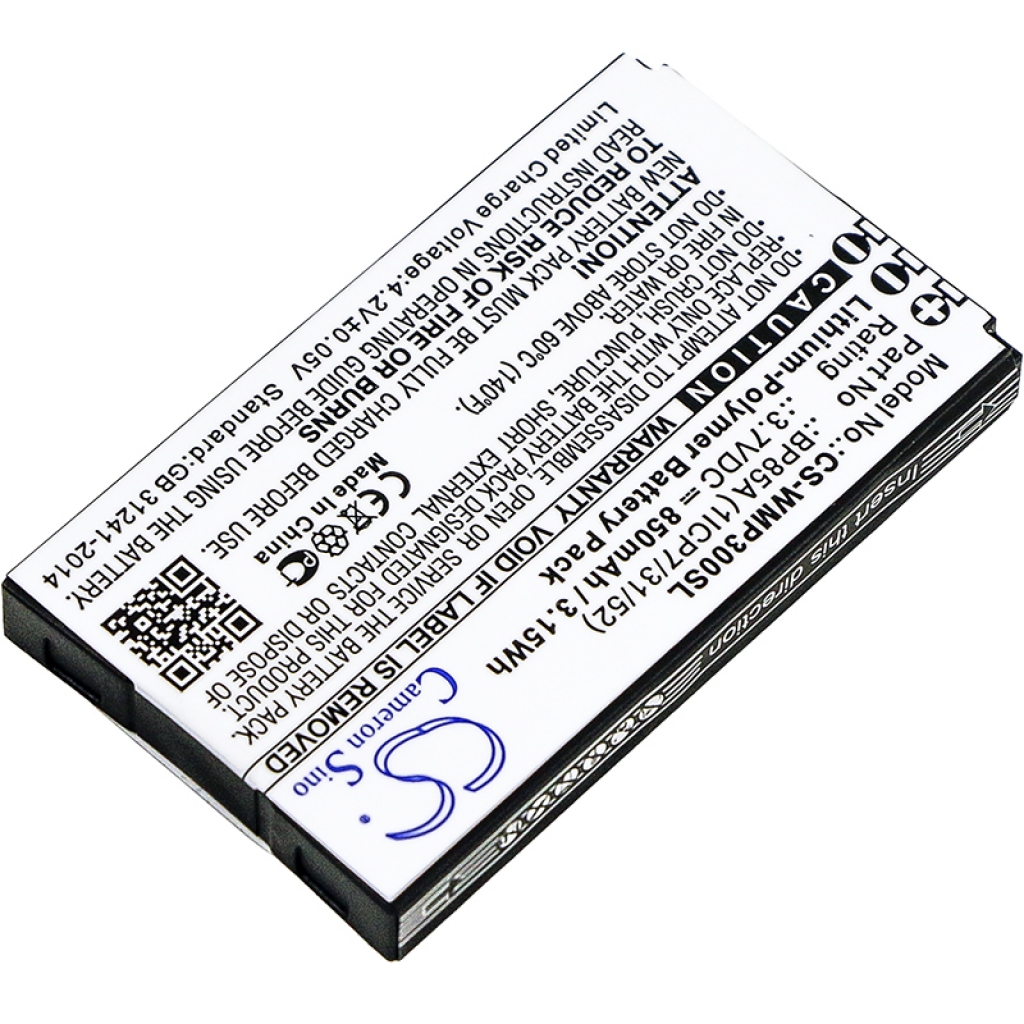 Batterier Ersätter WMP-300