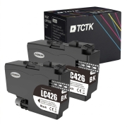 TCTK Ink Cartridges LC426XLBK 2-pack Black compatible with Brother MFC-J 4335 DW, for MFC-J 4340 DW, for MFC-J 4340 DWE Ecopro, for MFC-J 4535 DW, for MFC-J 4540, for MFC-J 4540 DW