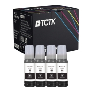 TCTK Bläckpatroner 102 4-pack Svart kompatibel med Epson EcoTank ET-15000 ET-2400 ET-2700 ET-2750 ET-2751 ET-2756 ET-2800 ET-2850 ET-2851 ET-2856 ET-2950 ET-2951 ET-2956 ET-2980, ersätter C13T03R140