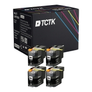 TCTK Bläckpatroner LC-22E 4-pack Svart kompatibel med Brother MFC-J 5920 DW, ersätter LC22EBK