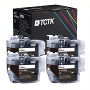 TCTK Bläckpatroner LC-3219XL 4-pack Svart kompatibel med Brother MFC-J 5330 DW, för MFC-J 5335 DW DWF, för MFC-J 5730 DW, för MFC-J 5830 DW, för MFC-J 5930 DW, för MFC-J 6530 DW, ersätter LC3219XLBK