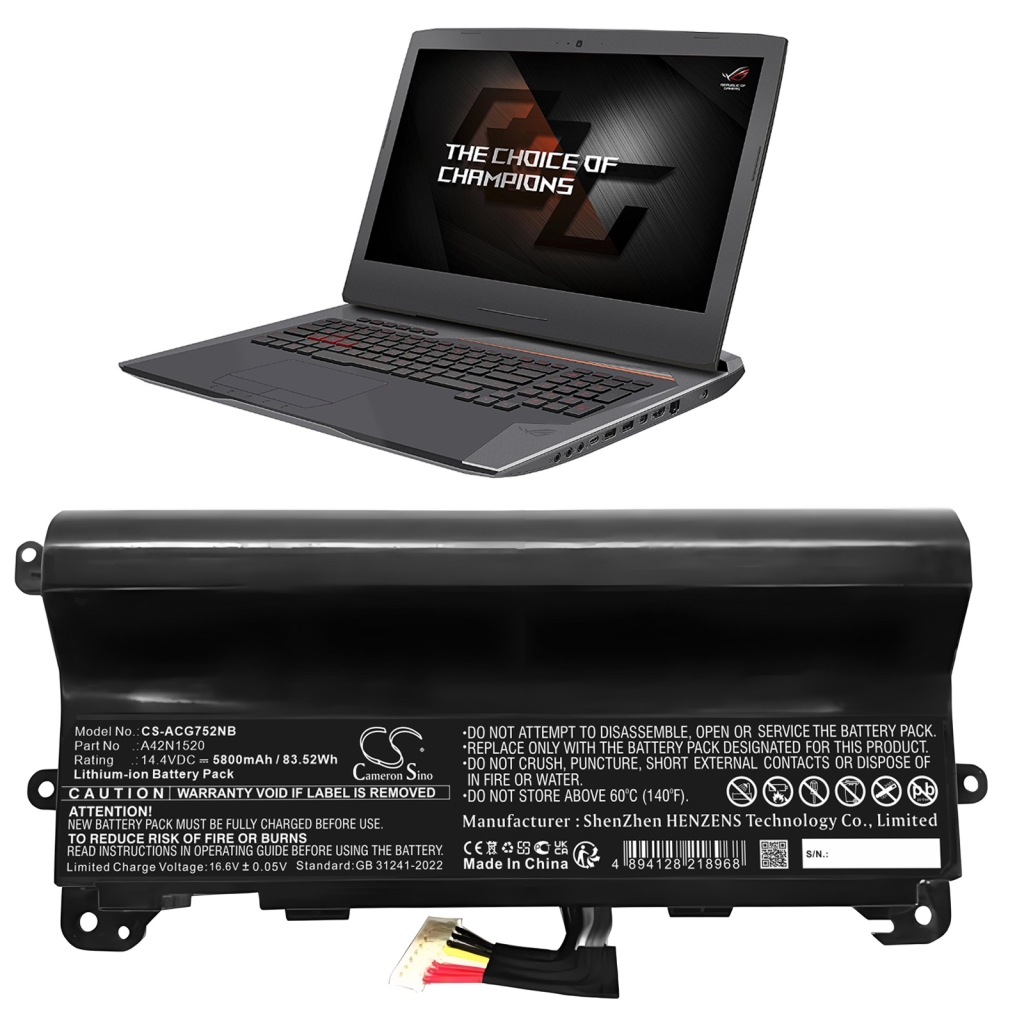 Batterier Ersätter A42N1520