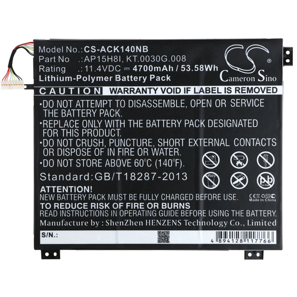 Batterier till bärbara datorer Acer CS-ACK140NB