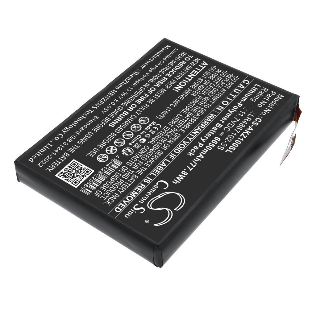 Batteri kompatibel med Aokzoe CS-AKZ100SL