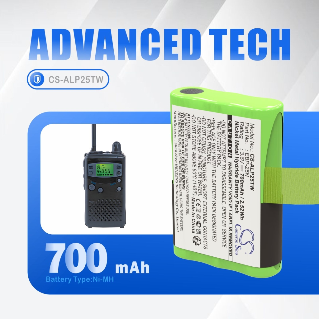 Batteries Two-Way Radio Battery CS-ALP25TW