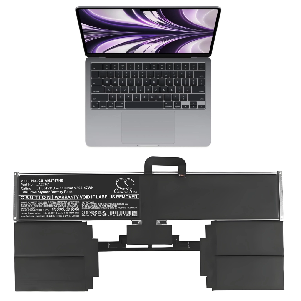 Compatible battery replacement for Apple A2797
