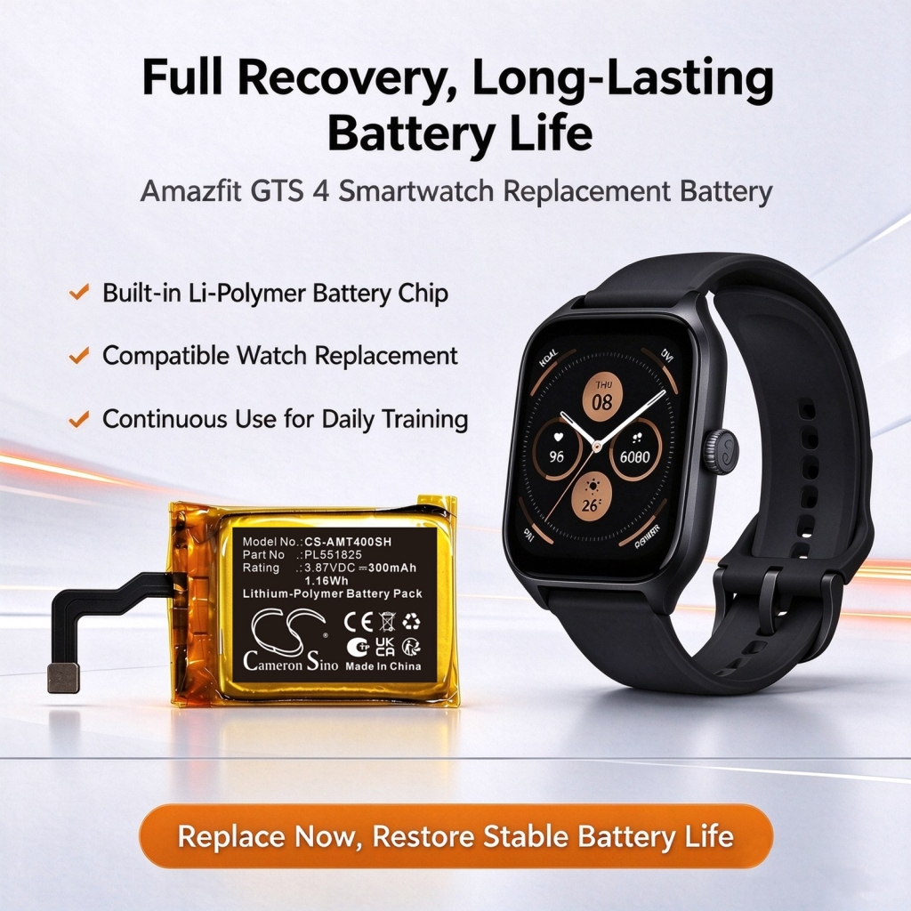 Batterier kompatibel med Amazfit A2168 A2168 CS-AMT400SH