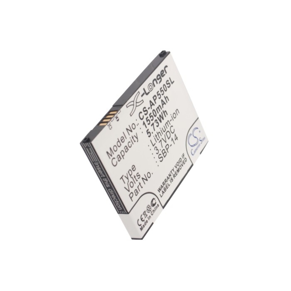 Frontetikett CS-AP550SL 1550mAh 3,7V X-Longer