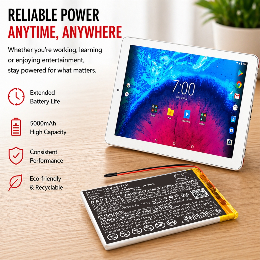 Batteri kompatibel med Archos CS-ARC101SL