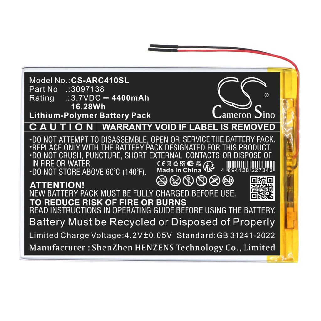 Batteri kompatibel med Archos CS-ARC410SL