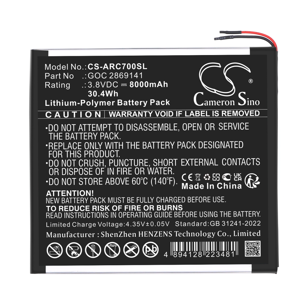 Tablet Battery Archos CS-ARC700SL