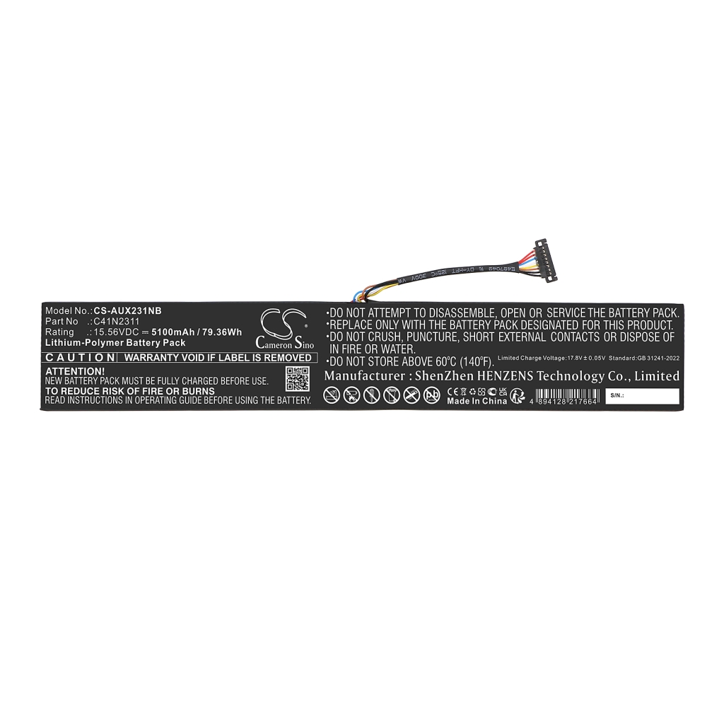 Batterier till bärbara datorer Asus CS-AUX231NB