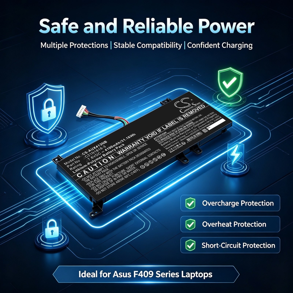 Batterier kompatibel med Asus F409 F409 CS-AUX413NB