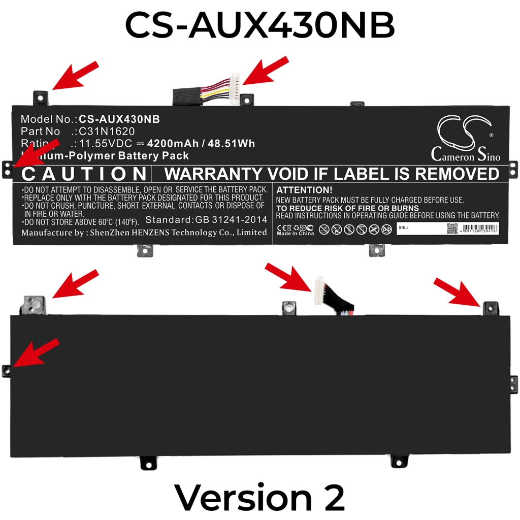 Notebook battery Asus ZenBook UX430UA-GV266R