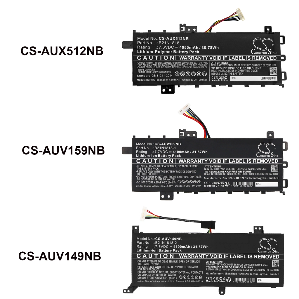 Batterier till bärbara datorer Asus CS-AUX512NB