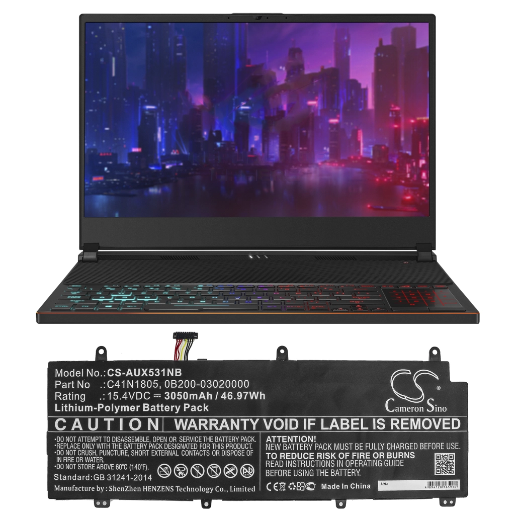 Batterier till bärbara datorer Asus Zephyrus S GX531