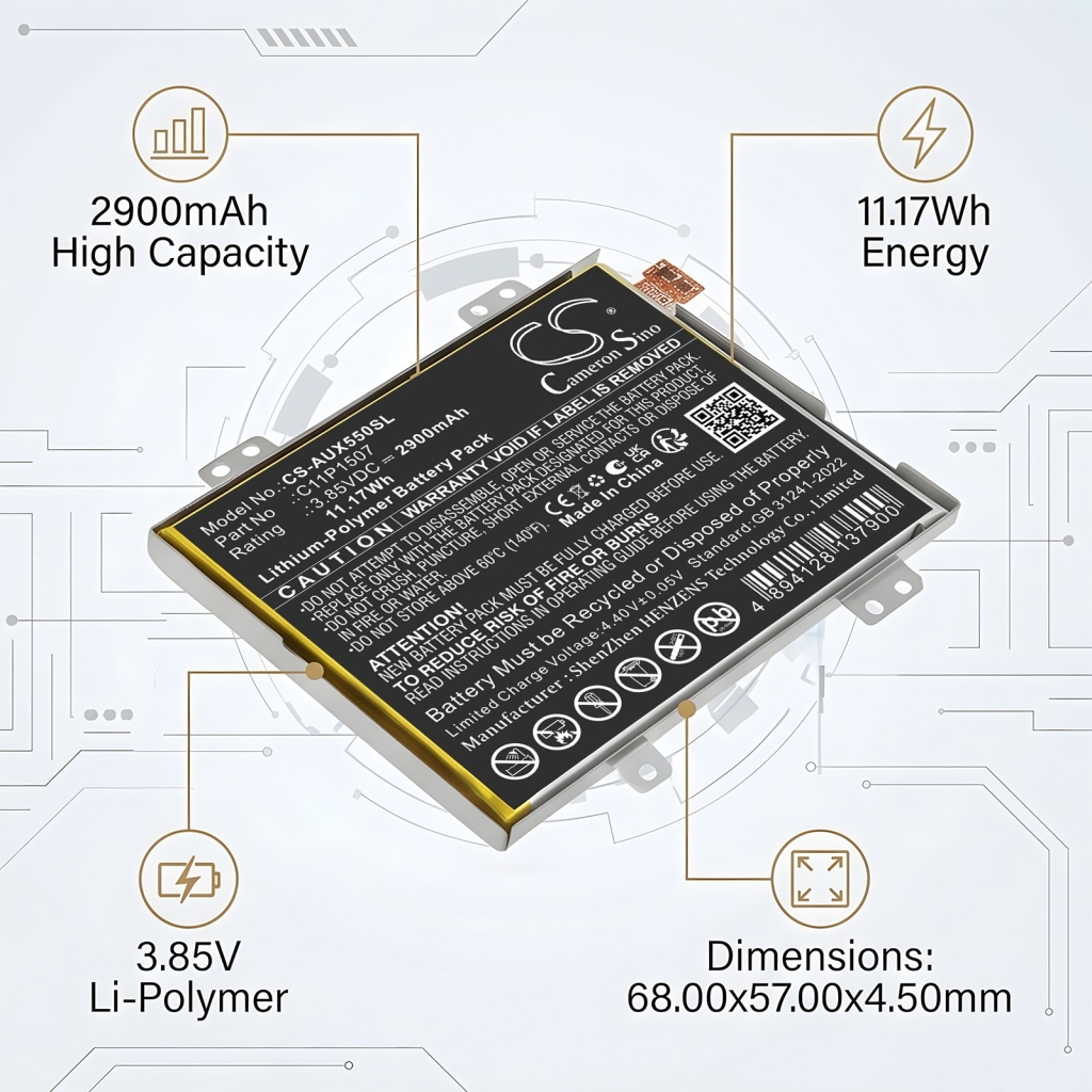Batteri kompatibel med Asus CS-AUX550SL
