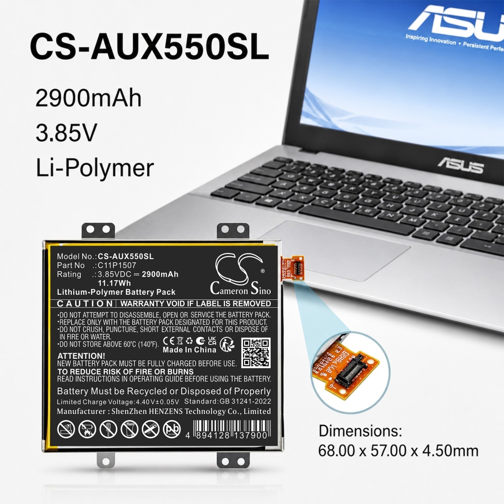 Batteri kompatibel med Asus CS-AUX550SL