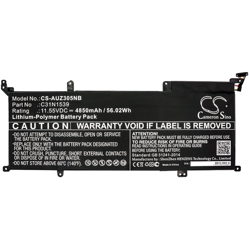 Batterier till bärbara datorer Asus UX305UA