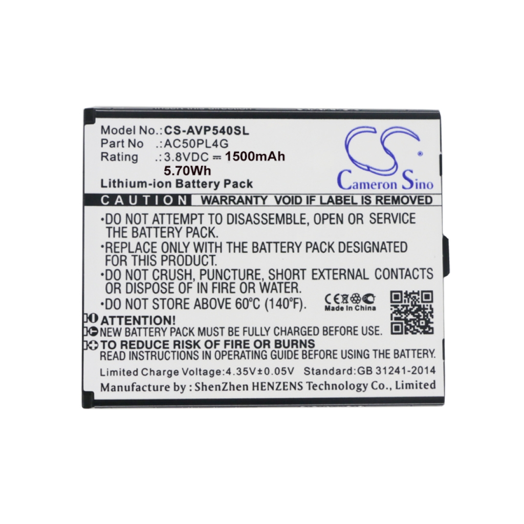 Batteries Mobile Phone Battery CS-AVP540SL