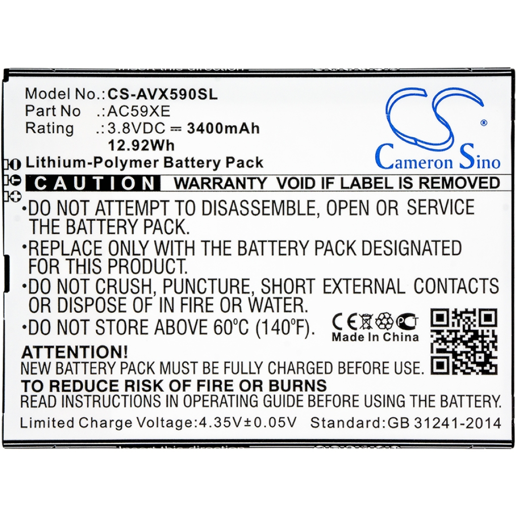 Batterier till mobiltelefoner Archos CS-AVX590SL