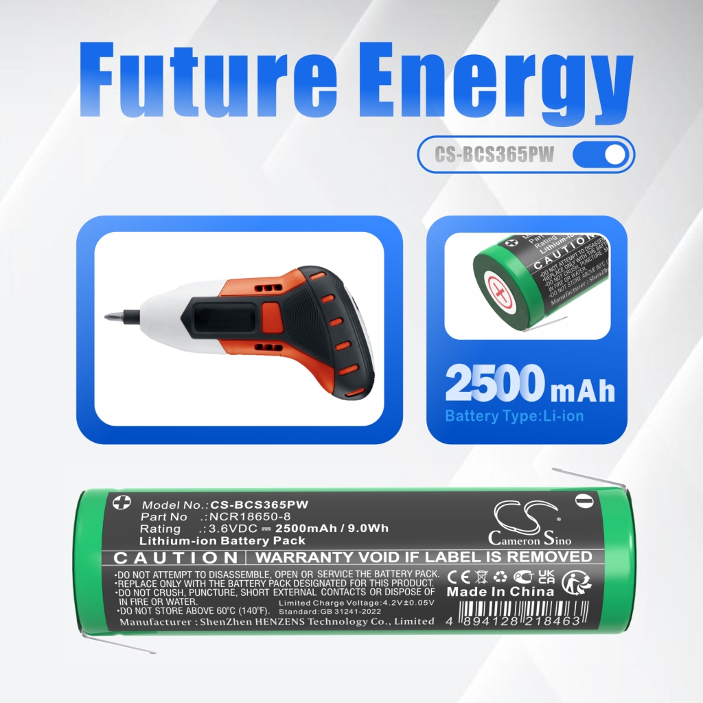 Industriella batterier Black & decker CS-BCS365PW