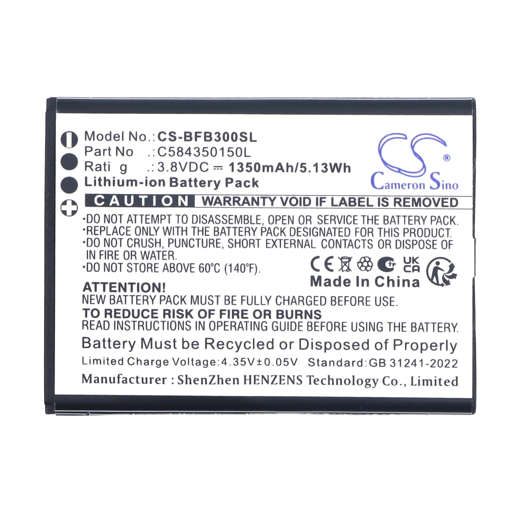 Batterier kompatibel med BLU B300V B300V CS-BFB300SL
