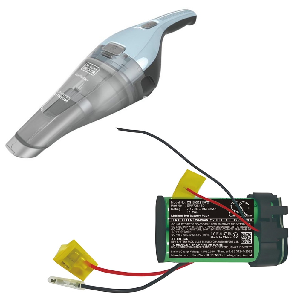 Batterier till dammsugare Black+decker CS-BKD215VX