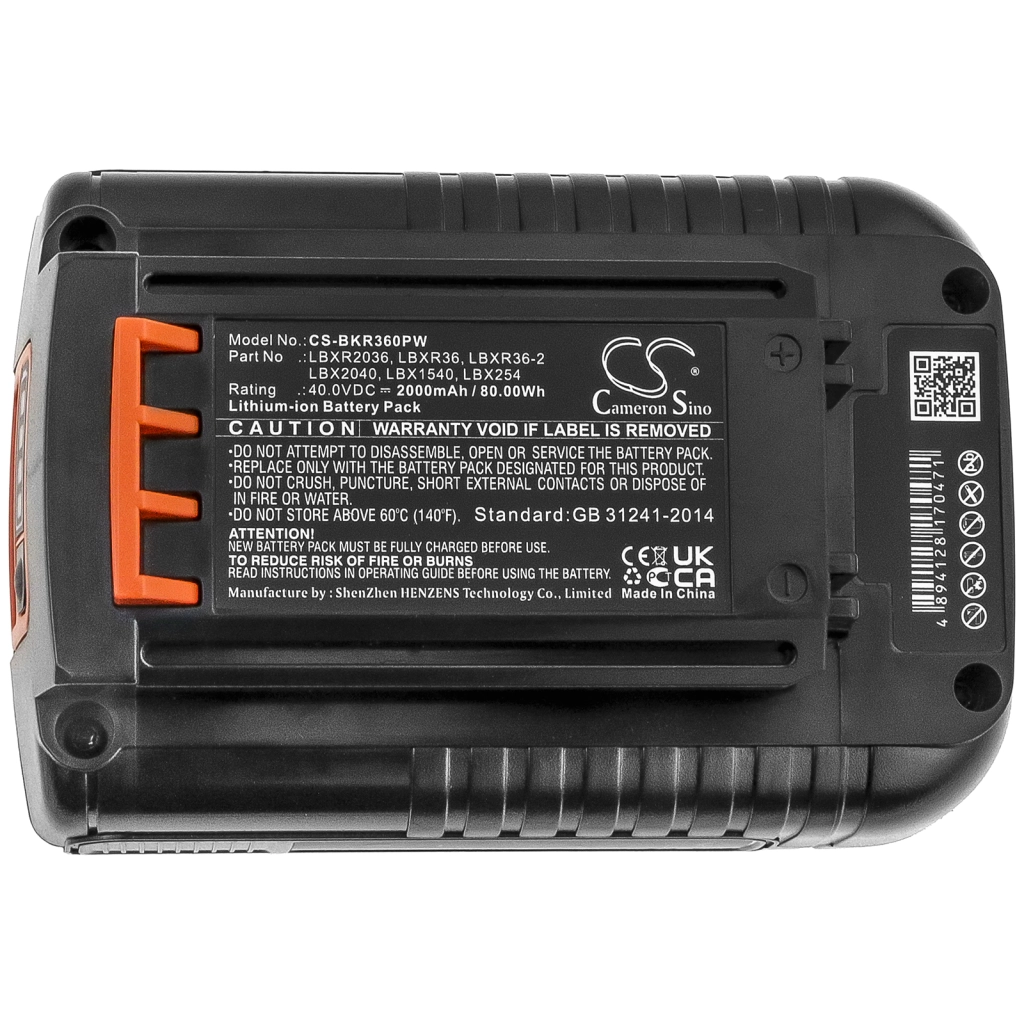 Compatible battery replacement for Black 