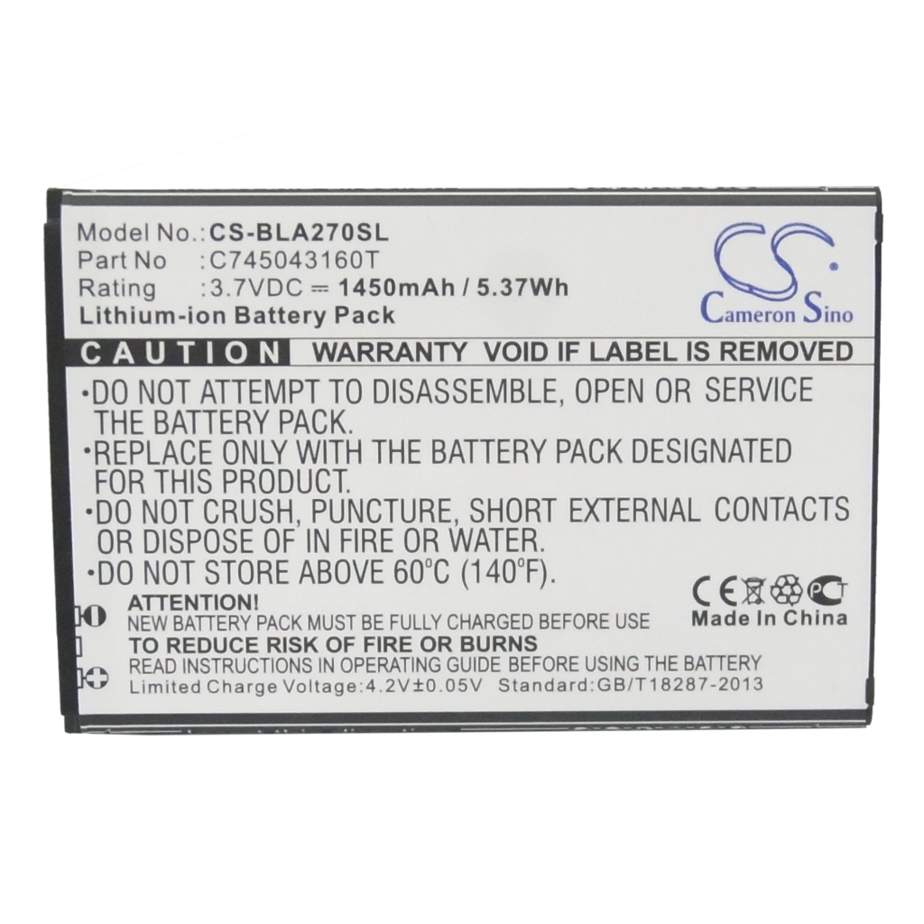 Battery Replaces C745043160T