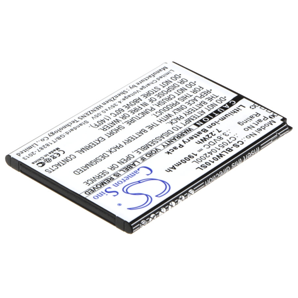 Cameron Sino CS-BLW010SL bakre etikett, 1900mAh 3,8V telefonbatteri