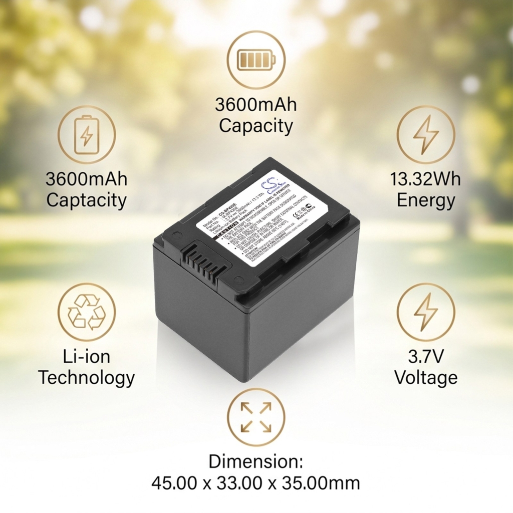 Batterier kompatibel med Samsung HMX-H200 HMX-H200 CS-BP420E