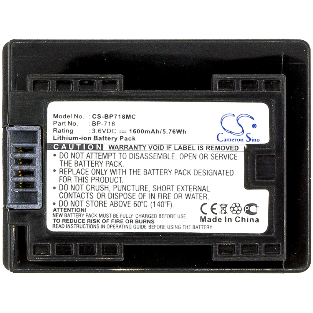 Kamerabatterier Canon CS-BP718MC