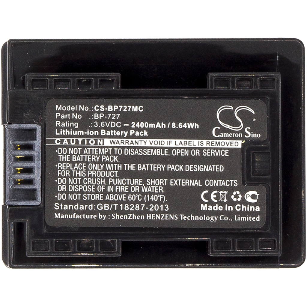 Kamerabatterier Canon CS-BP727MC