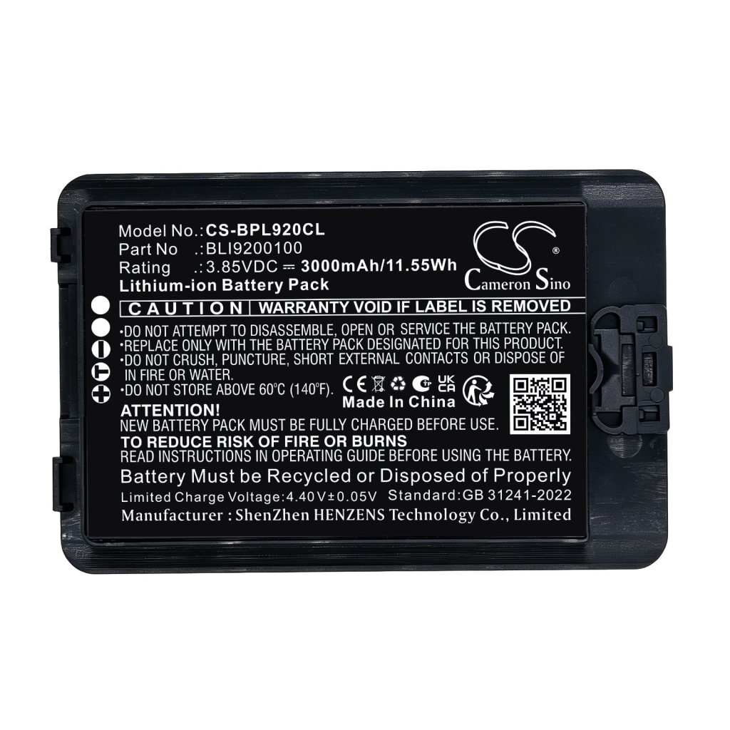 Batterier kompatibel med SpectraLink Versity 92 9240 9253 CS-BPL920CL