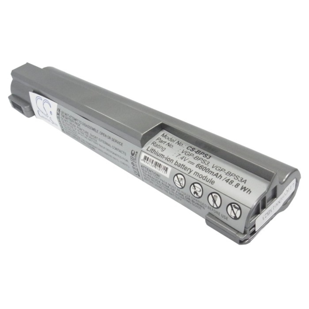 Cameron Sino CS-BPS3 grått Sony VAIO-batteri, etikett 48,8Wh